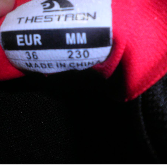 Thestron Track and Field Shoes, Men 4, Women 6, Foot Length 9.06", Red/Black - Picture 9 of 10